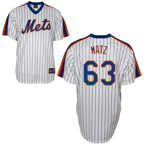 Steven Matz #63 MLB Jersey-New York Mets Men's Authentic Home Cooperstown White Baseball Jersey